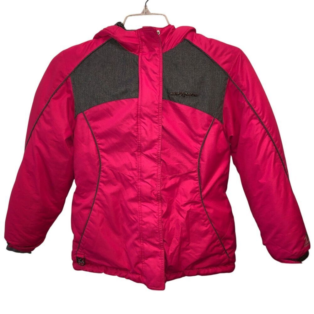 ZeroXposur Girls 14 16 Dark Pink Hooded Snowboarding Snow Ski Winter Jacket Coat